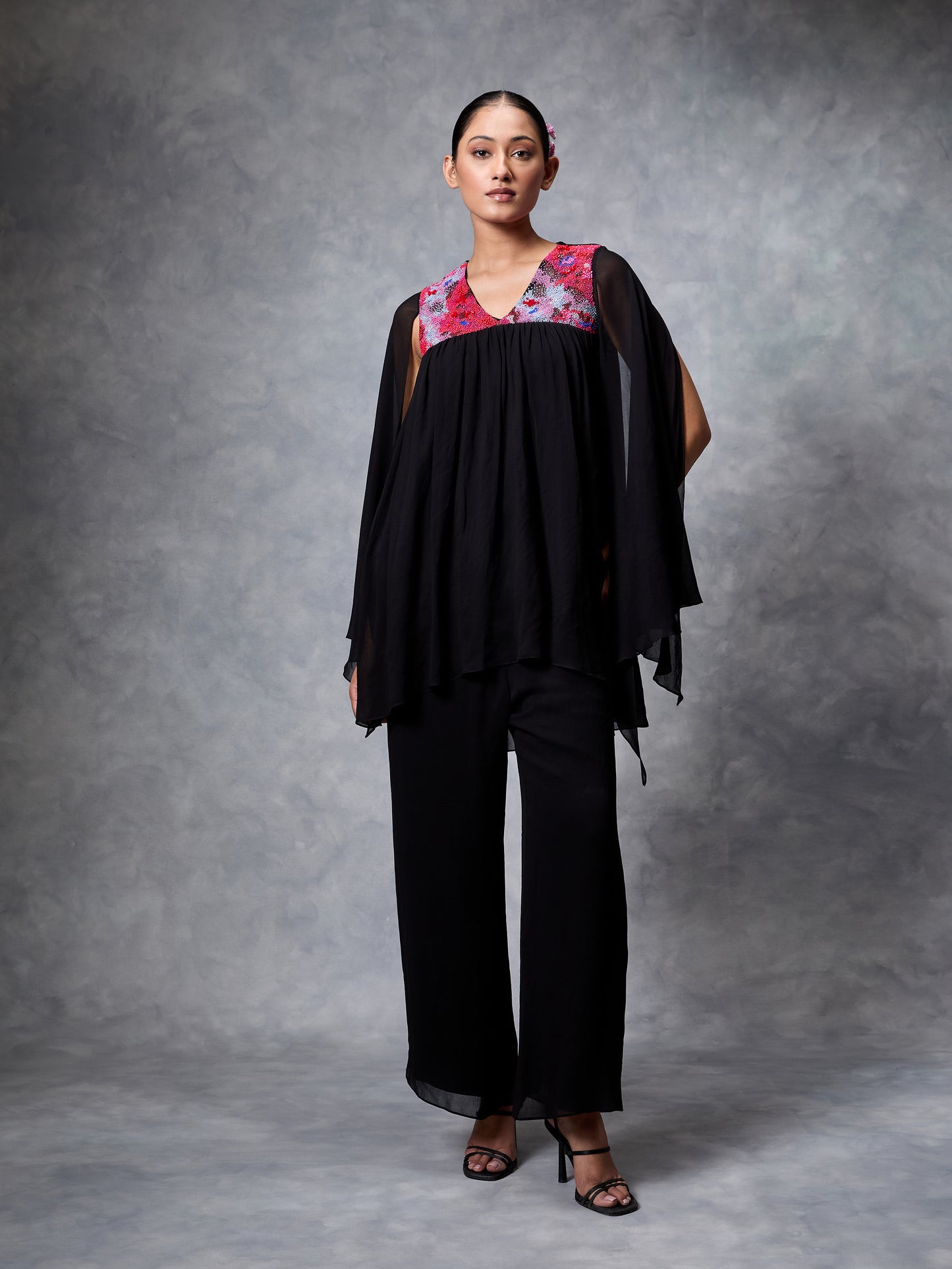 The Trickle Draped Top and Pant Set