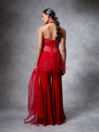 The Splash Top and Gharara Pant Set