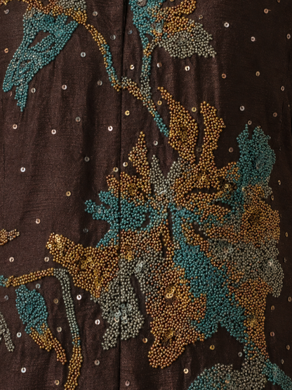 The Wisp Kurta Set (Mahogany)