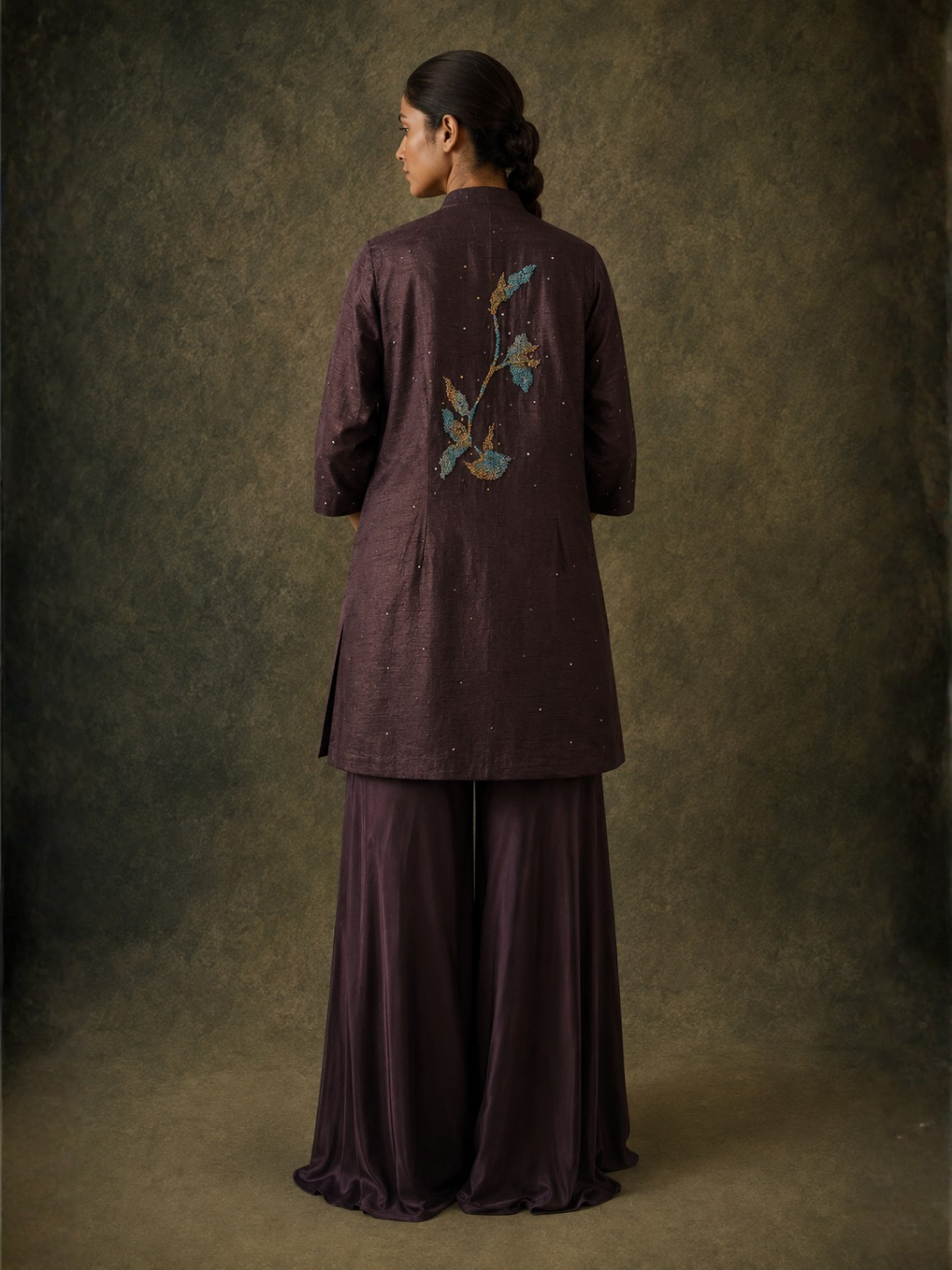 The Wisp Kurta Set (Mahogany)
