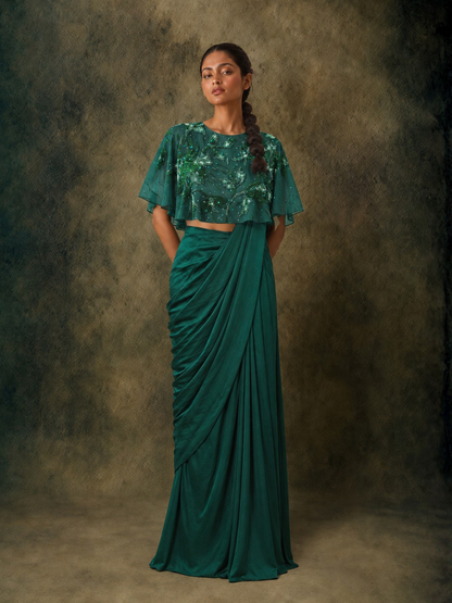 The Sway Saree Set (Emerald)