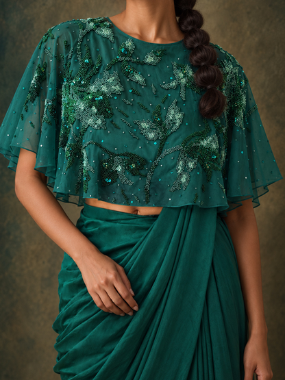 The Sway Saree Set (Emerald)
