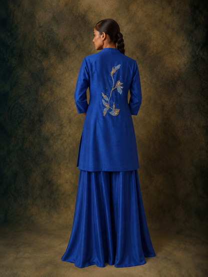 The Wisp Kurta Set (Cobalt)