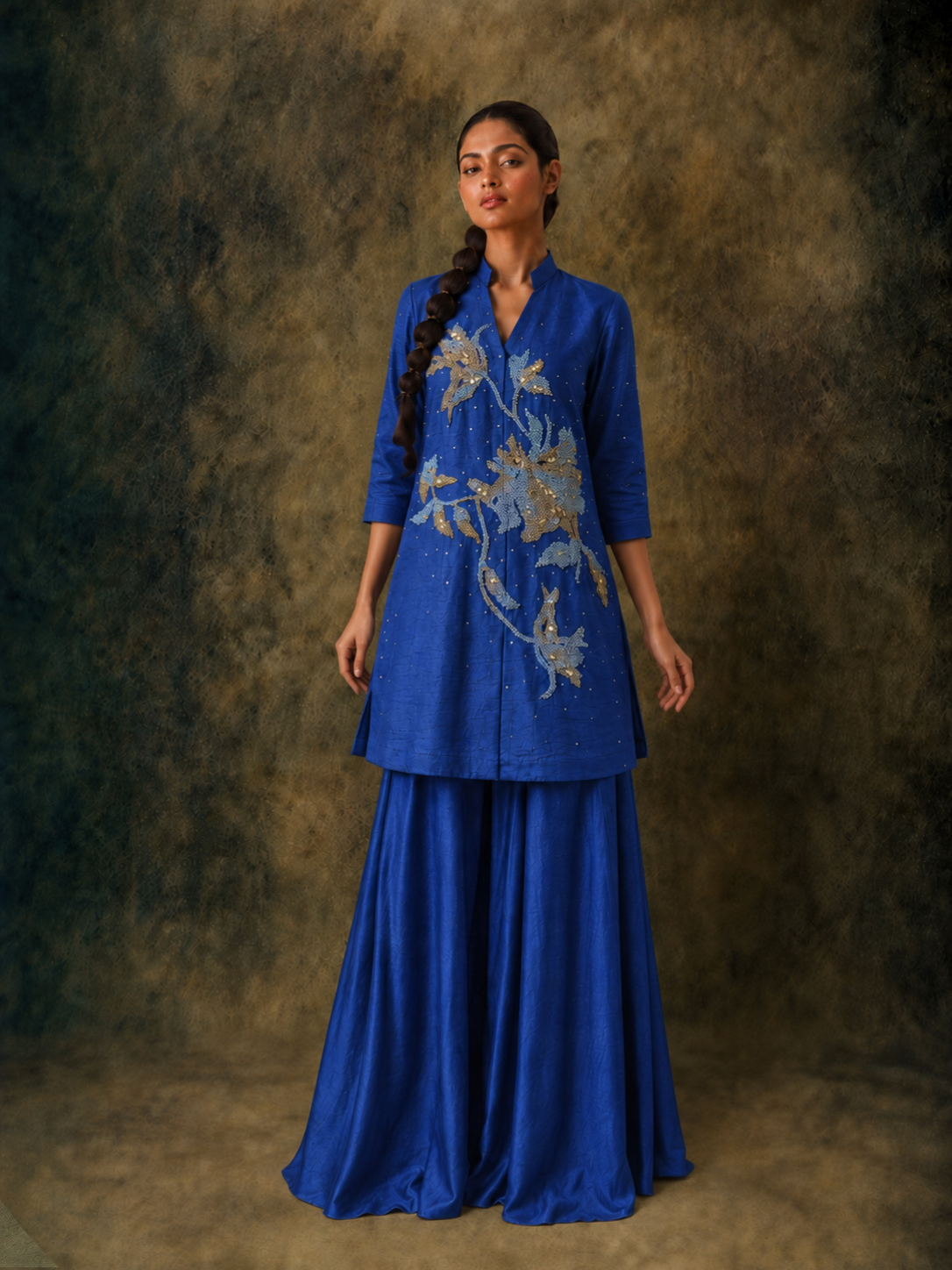 The Wisp Kurta Set (Cobalt)