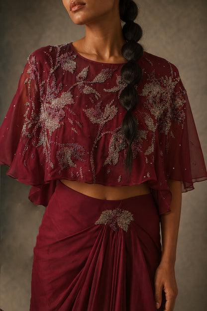 The Sway Cape Set (Wine)
