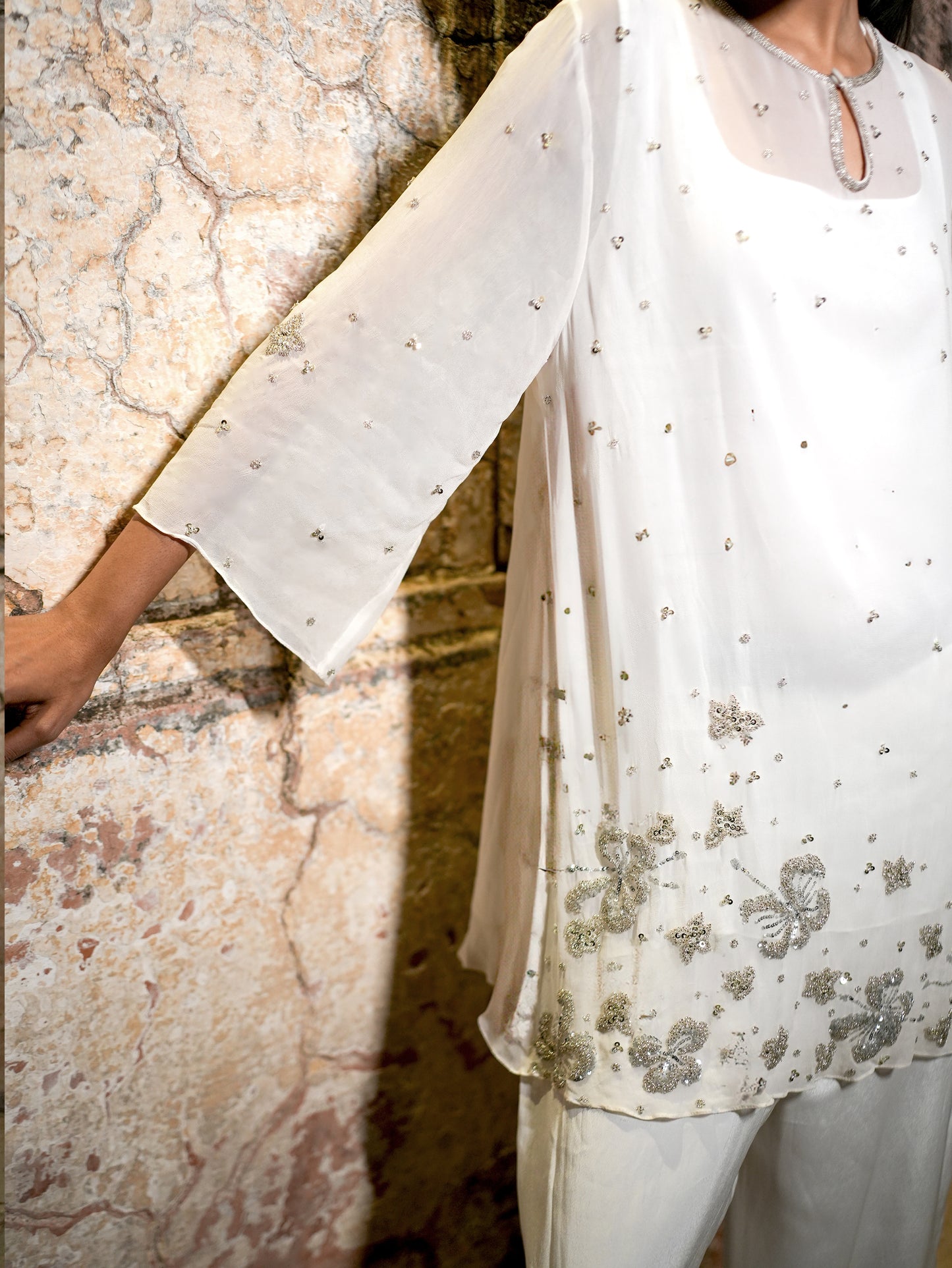 The Fleur Kurta Set (Ivory)