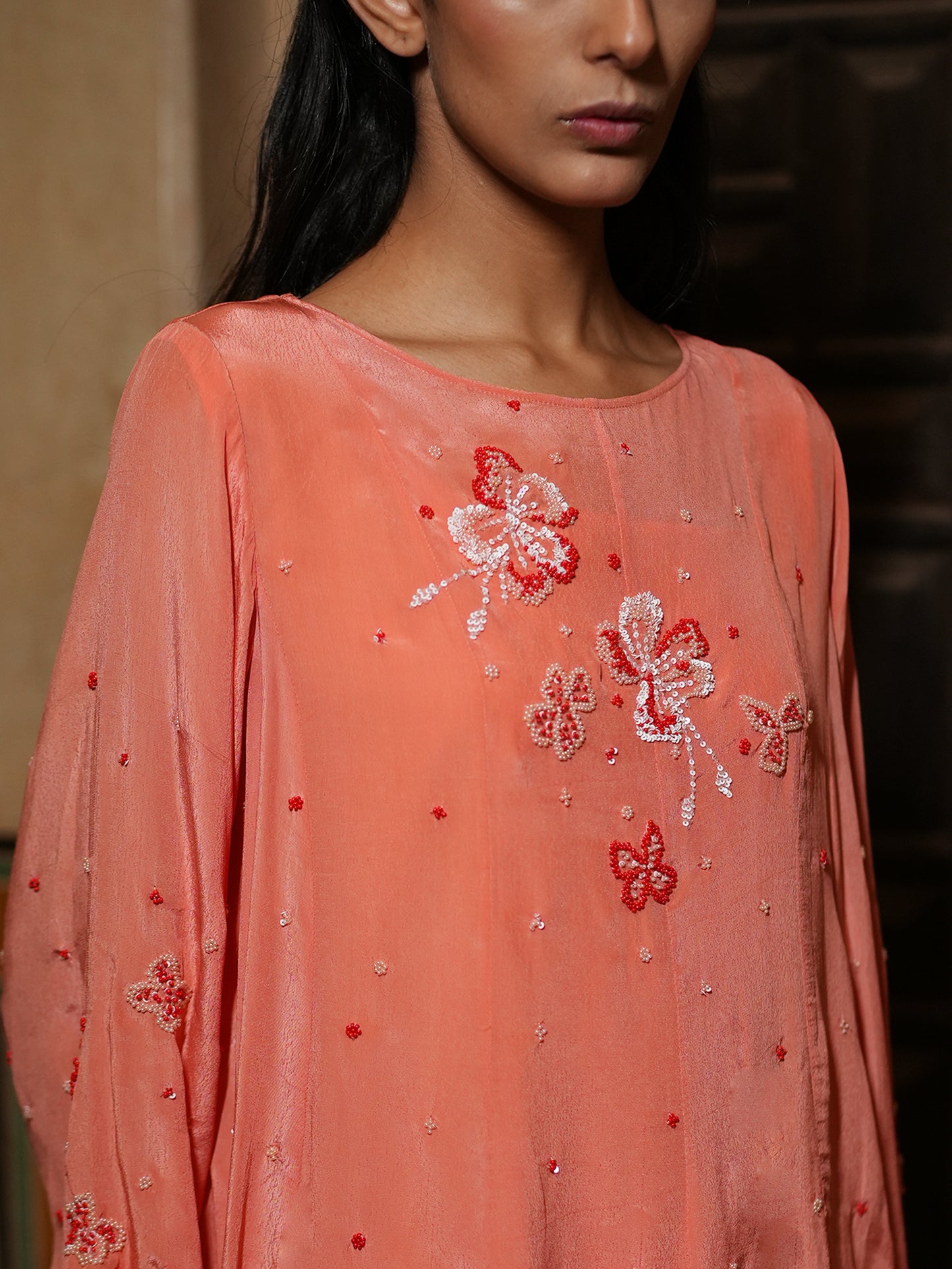 The Fleur Pant Set (Peach)