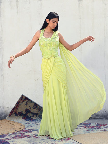 The Verdant Saree Set