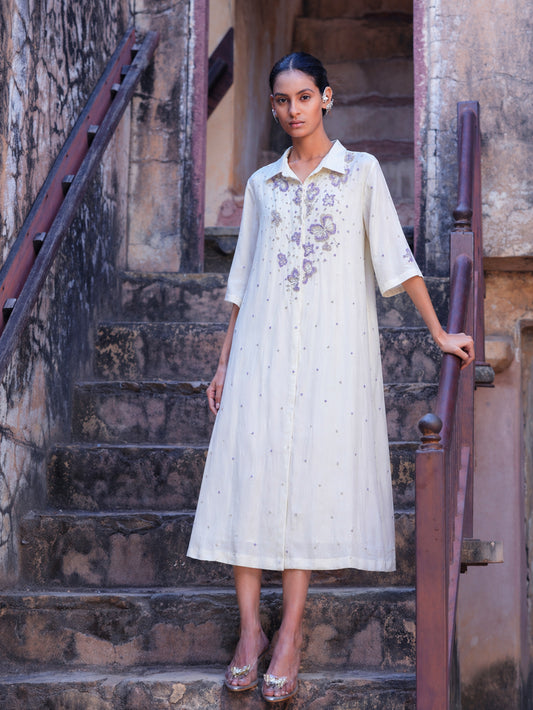 The Micro Floral Midi Dress