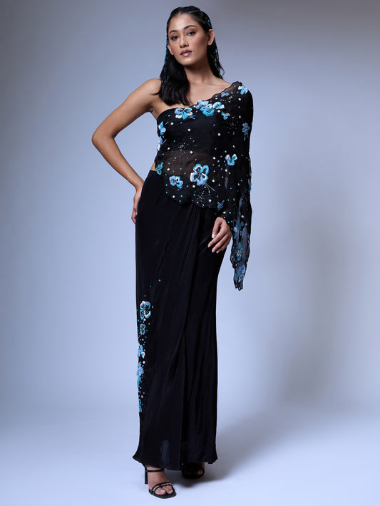The Floral Burst Cape Set